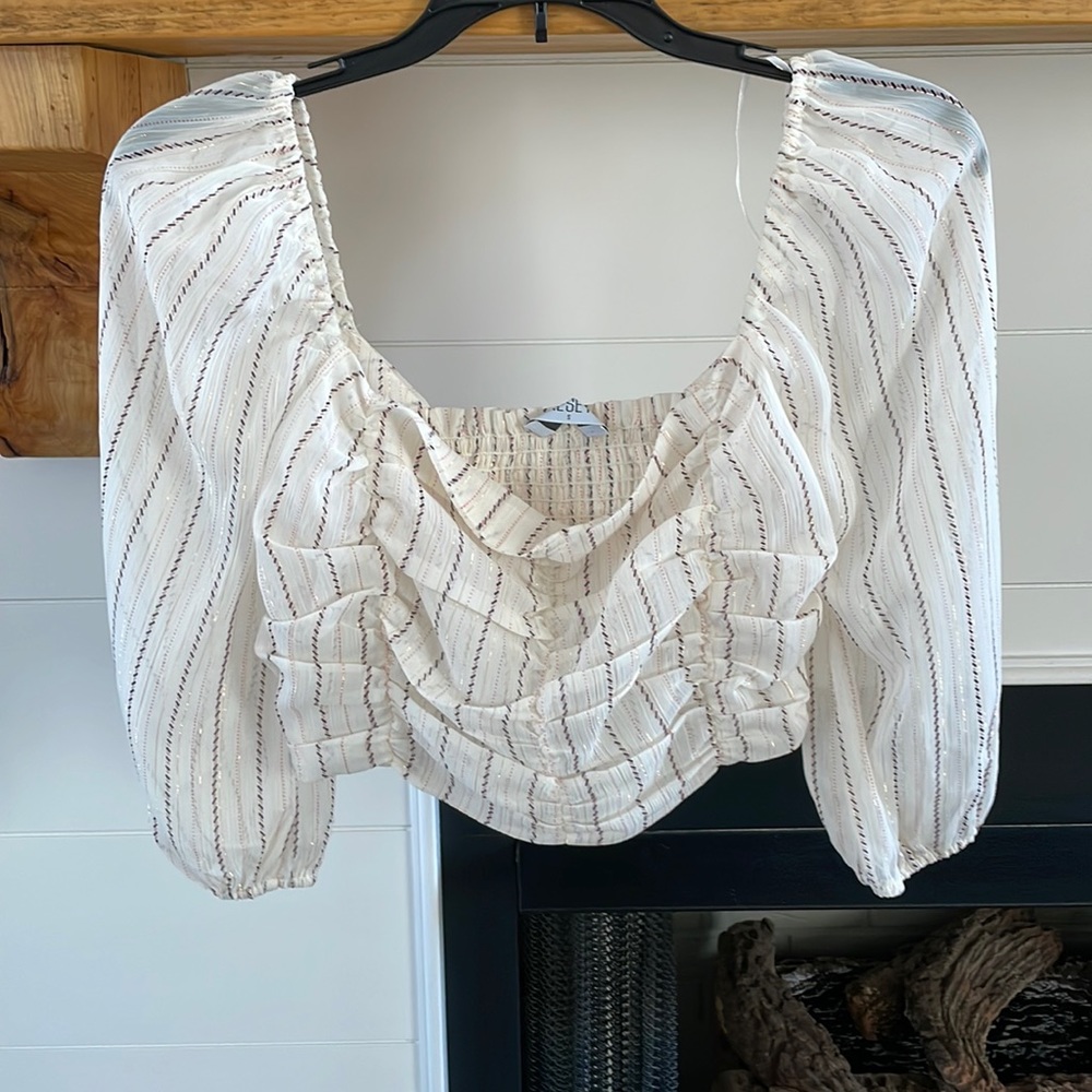 Cropped Puffy Sleeved Top